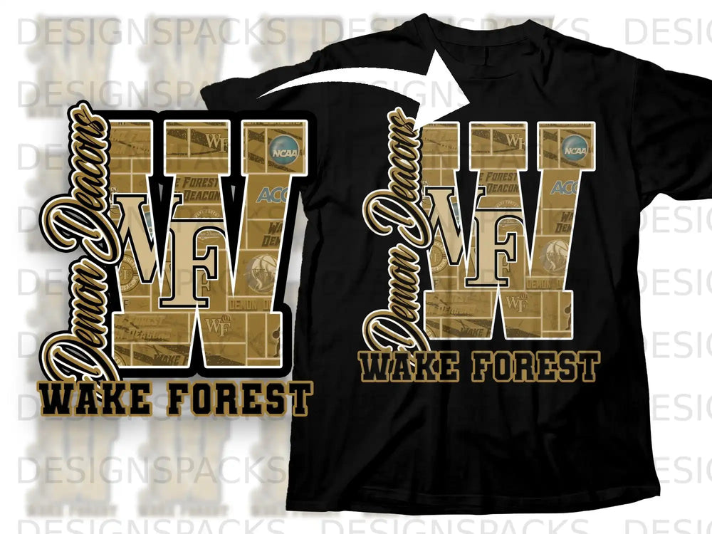 Wake Forest Demon Deacons Graphic Tee Shirt