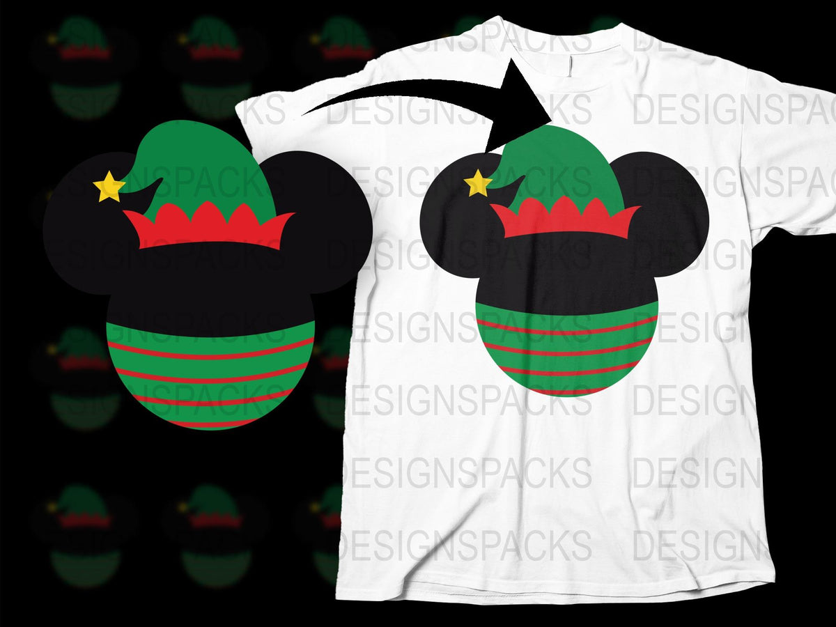 Disney-Inspired T-Shirt, Mickey Mouse Ears Christmas Design, Festive Holiday Graphic Tee, Unique Gift Idea