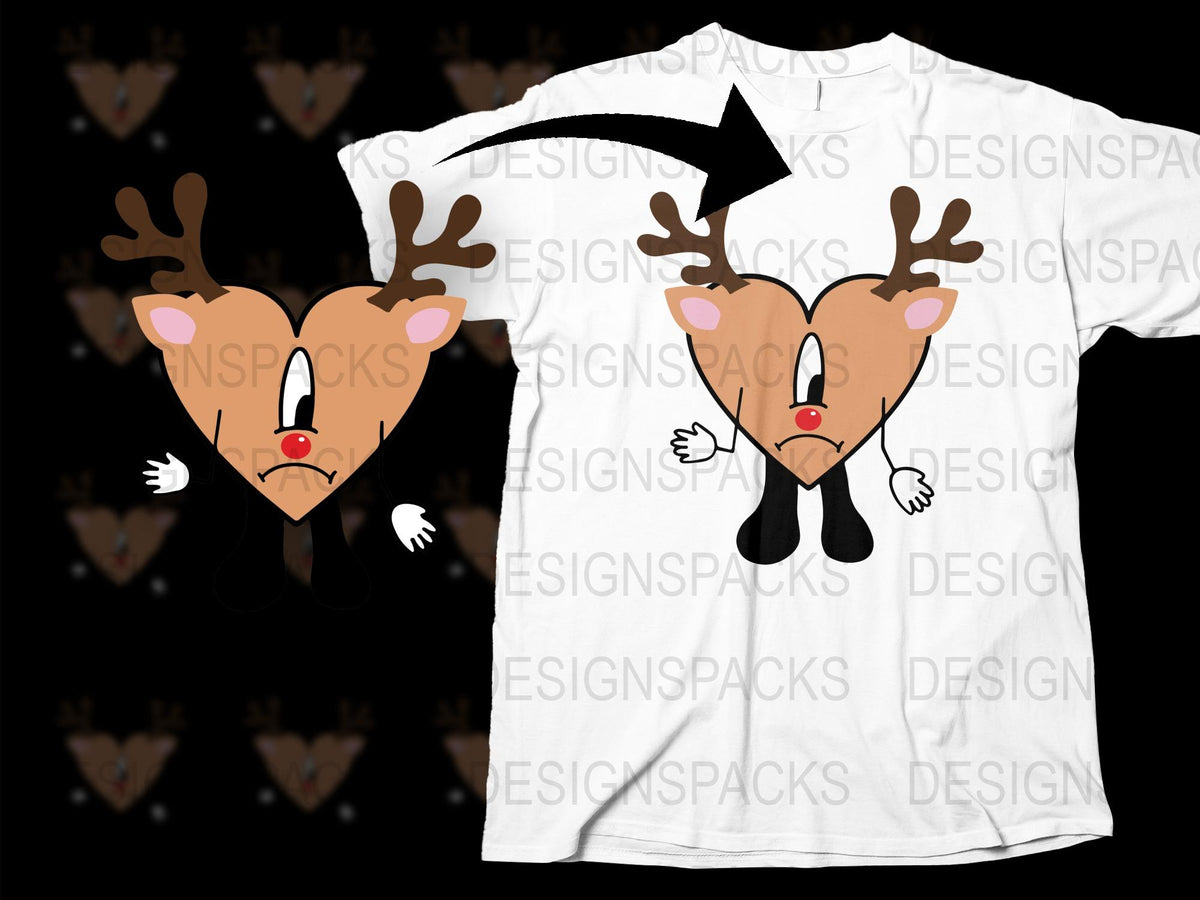 Cute Reindeer Christmas T-Shirt, Kids and Adult Holiday Season Tee, Festive Graphic Shirt for Family, Xmas Gift Idea