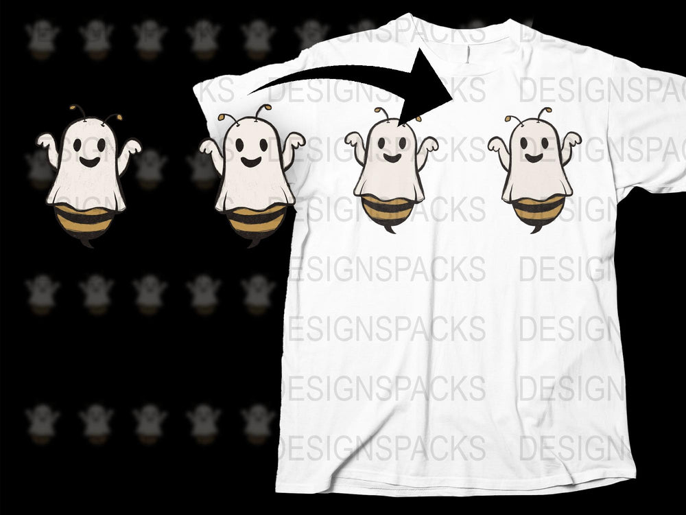 Cute Ghost T-Shirt, Funny Halloween Tee, Unisex White Graphic Shirt, Casual Apparel for All Ages