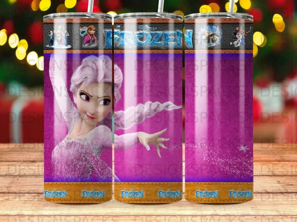 Elsa from Frozen in her ice castle, holding her powers, with snowflakes.
