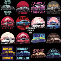 Load image into Gallery viewer, 75 Cars Subaru Automobile Designs Bundle Png
