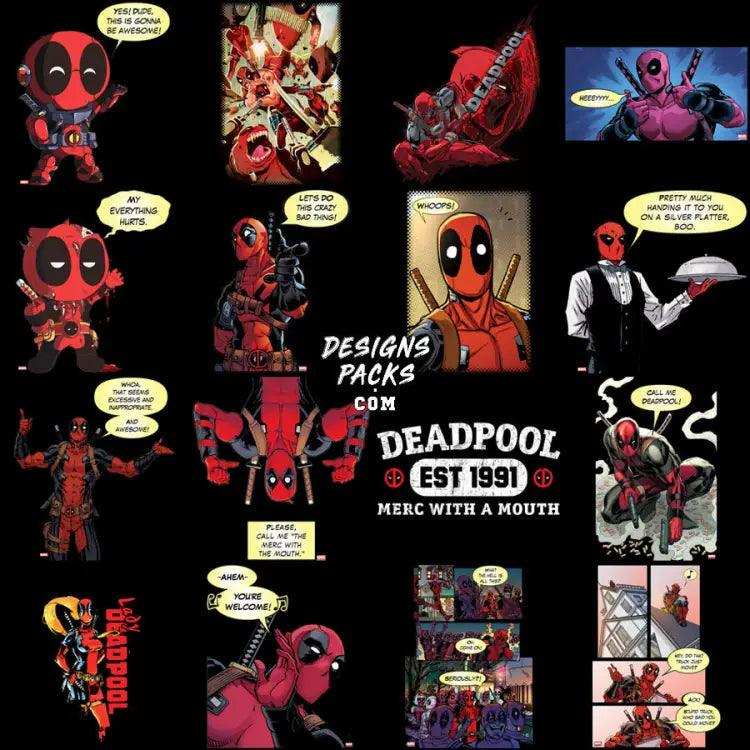 75 Dead Superhero Comics Movie Designs Bundle Png