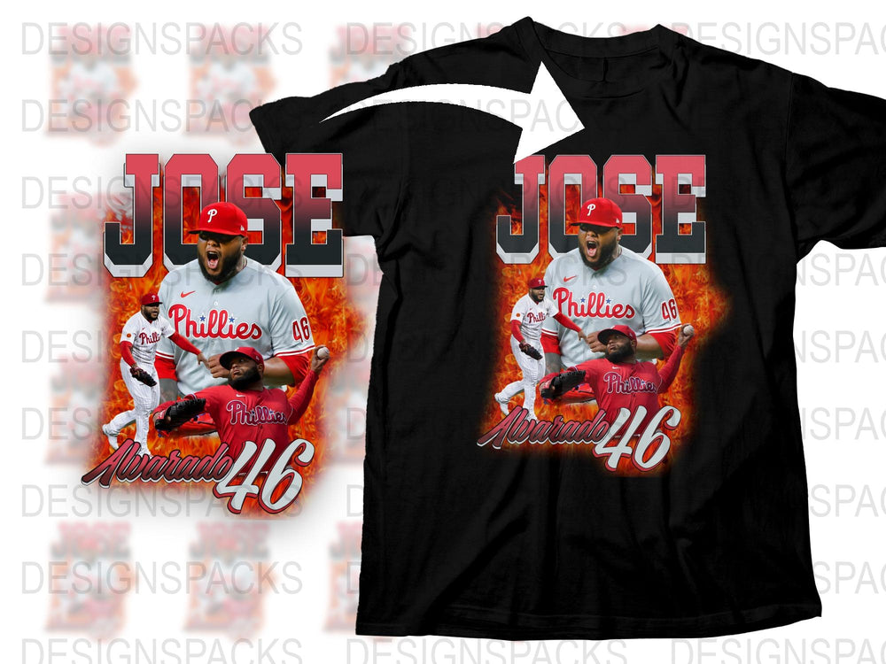 Jose Phillies Baseball Inspired T-Shirt, Fan Sports Apparel, Game Day Gear, Casual Wear, Youth and Adult Sizes Available