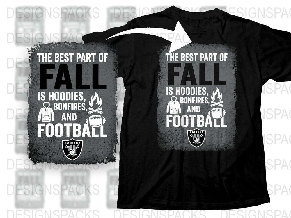 Fall Themed T-Shirt, Best Part of Fall, Hoodies, Bonfires, Football Graphic Tee, Raiders Design