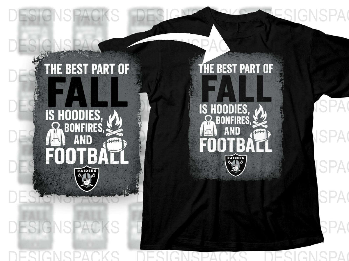 Fall Themed T-Shirt, Best Part of Fall, Hoodies, Bonfires, Football Graphic Tee, Raiders Design