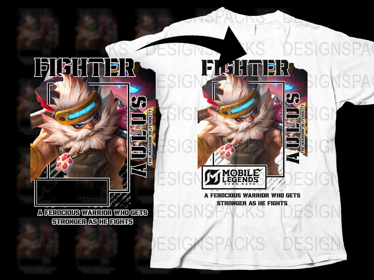 Mobile Legends Fighter Society T-Shirt, Cool Gaming Graphic Tee, Unique Video Game Apparel