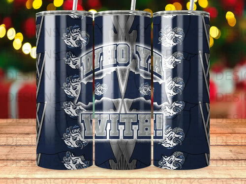 Blue tumbler with 