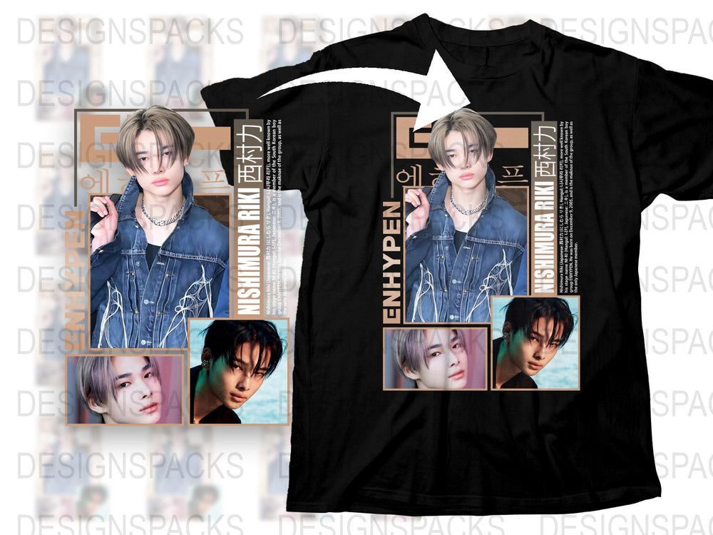 K-Pop Fashion T-Shirt, ENHYPEN Inspired Design, Trendy Unisex Streetwear, Casual Graphic Tee, Artist Fan Merchandise