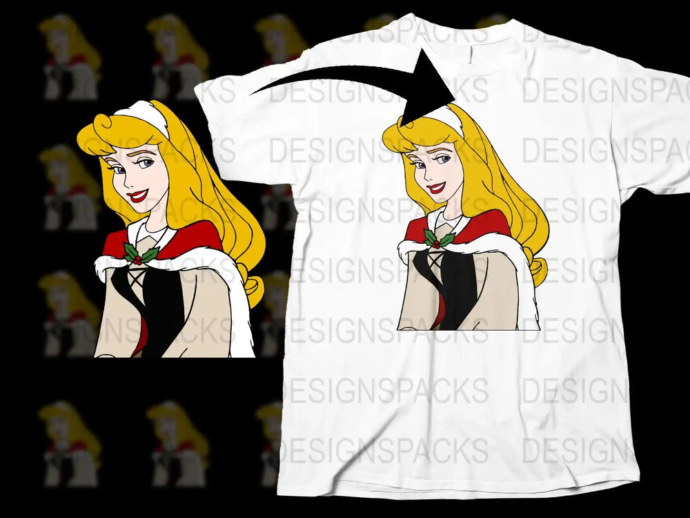Vintage Cartoon Princess Graphic T-Shirt, Retro Style Fairy Tale Character Tee, Unique Fashion Top for All Ages