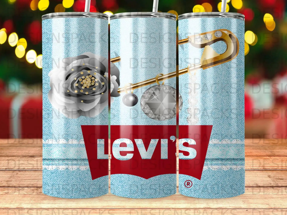 Levi's Rose Safety Pin Charm Light Blue Tumbler product type
