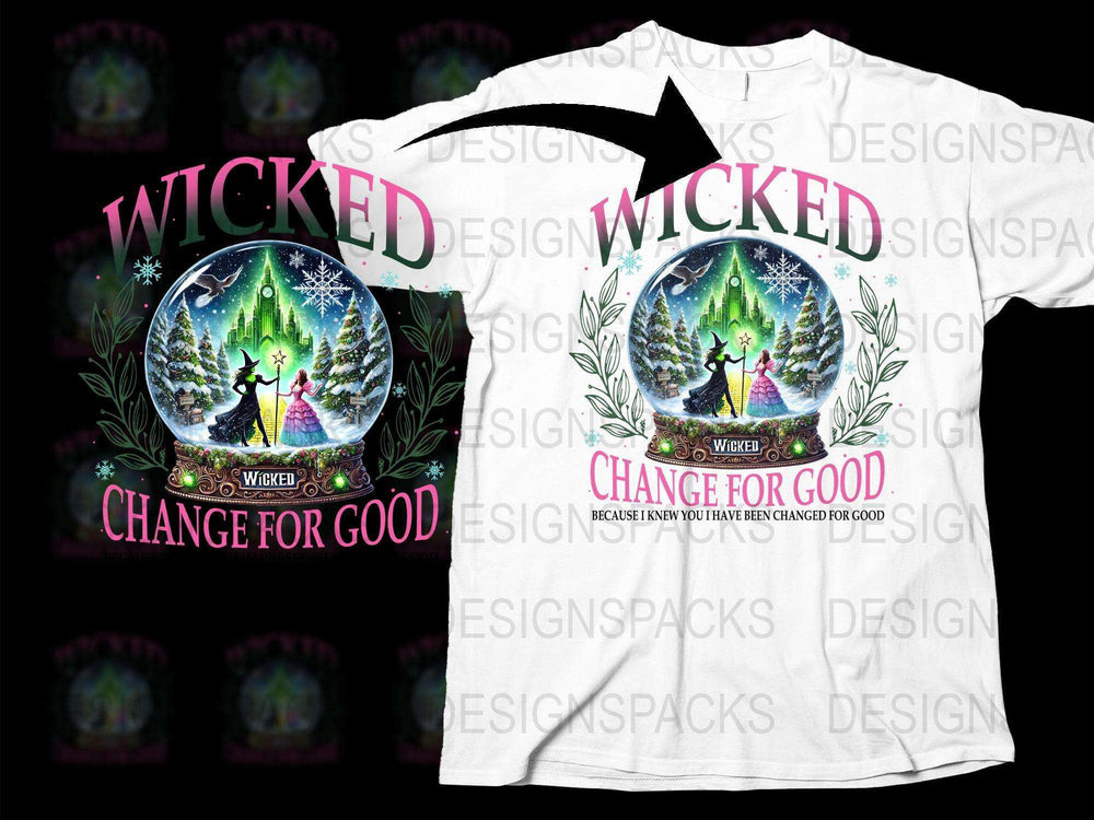 Wicked Change for Good T-Shirt, Witch Graphic Tee, Fantasy Forest Design, Magical Apparel, Enchanted Women's Clothing