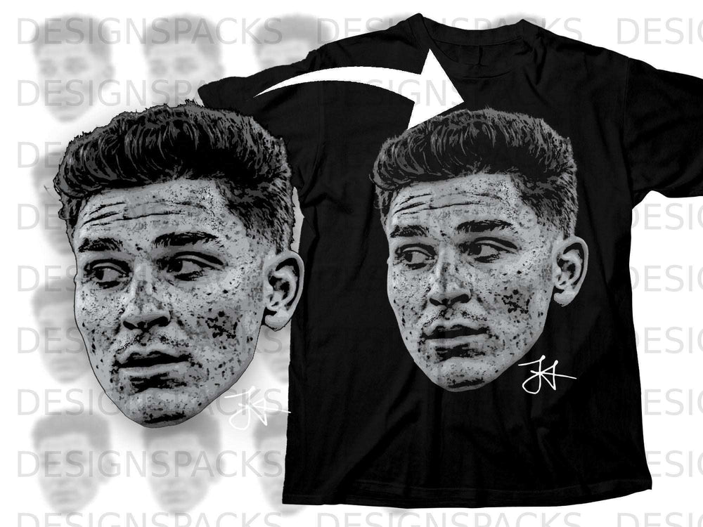 Stylish Graphic Tee with Unique Face Design Shirt