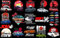 Load image into Gallery viewer, 76 JDM Cars Designs Bundle PNG pack 2 designspacks
