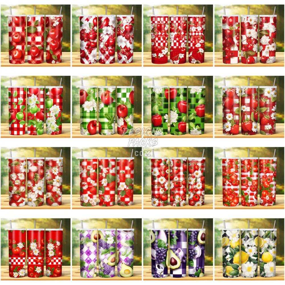 76 Fruits Checkered Tumbler Wrap Bundle Jpg