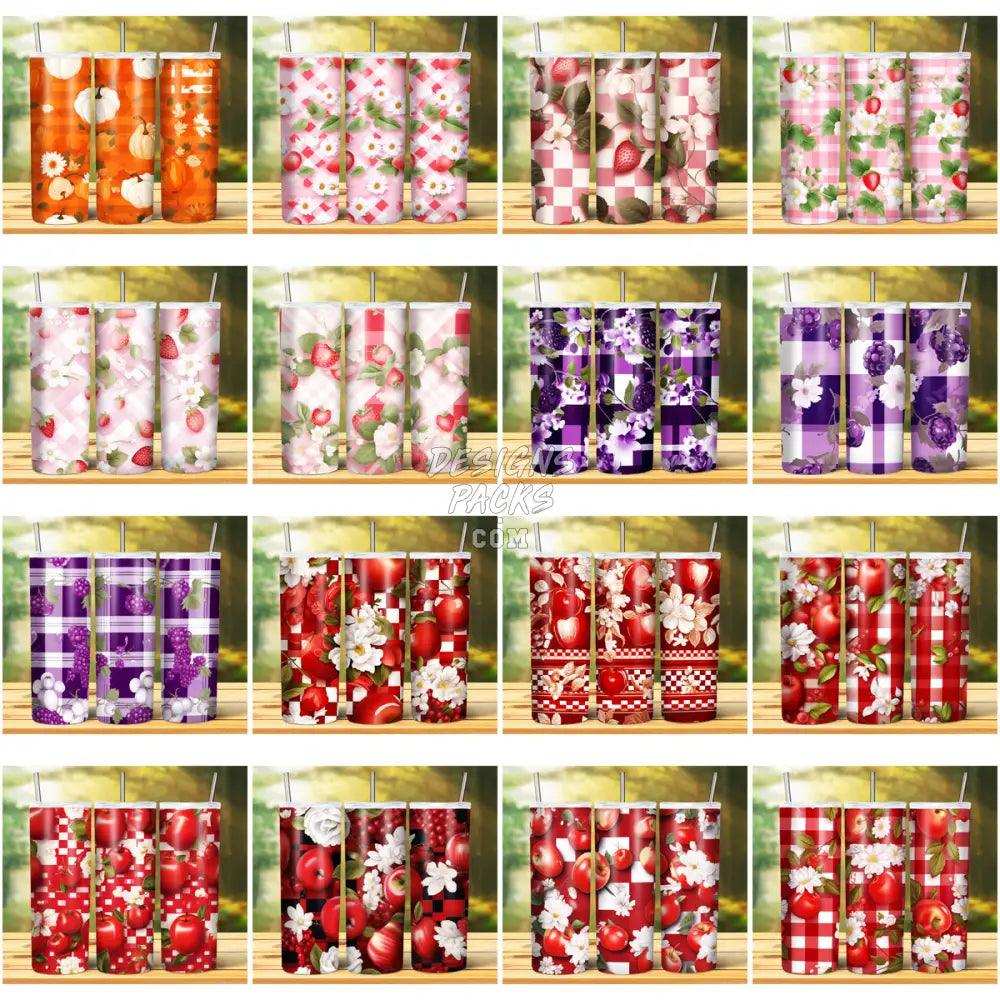 76 Fruits Checkered Tumbler Wrap Bundle Jpg
