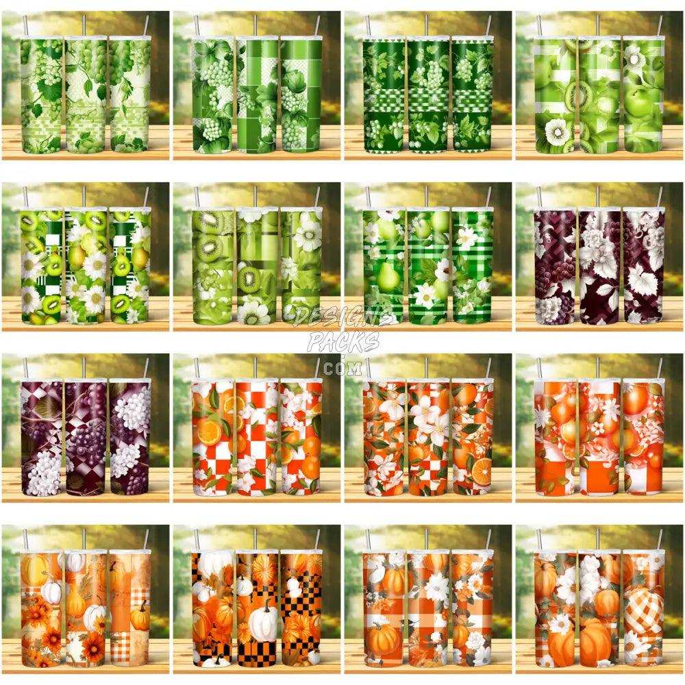 76 Fruits Checkered Tumbler Wrap Bundle Jpg
