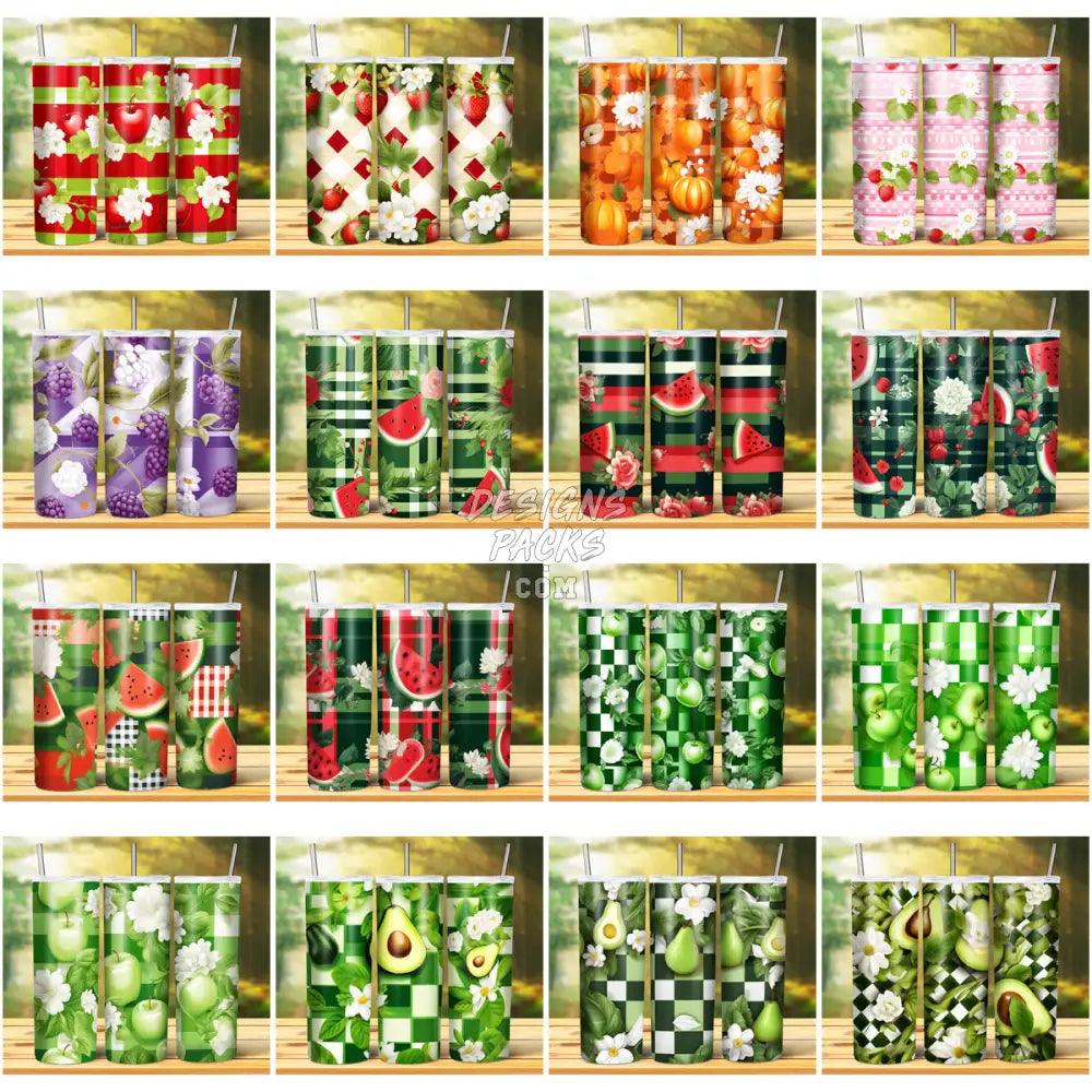 76 Fruits Checkered Tumbler Wrap Bundle Jpg