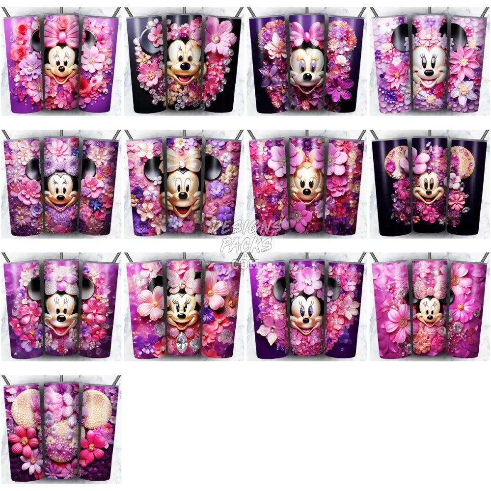 76 Minnie Mouse Gems Tumbler Wrap Bundle Jpg