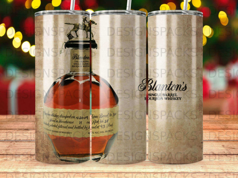 Blanton's Single Barrel Bourbon Whiskey bottle with label details.