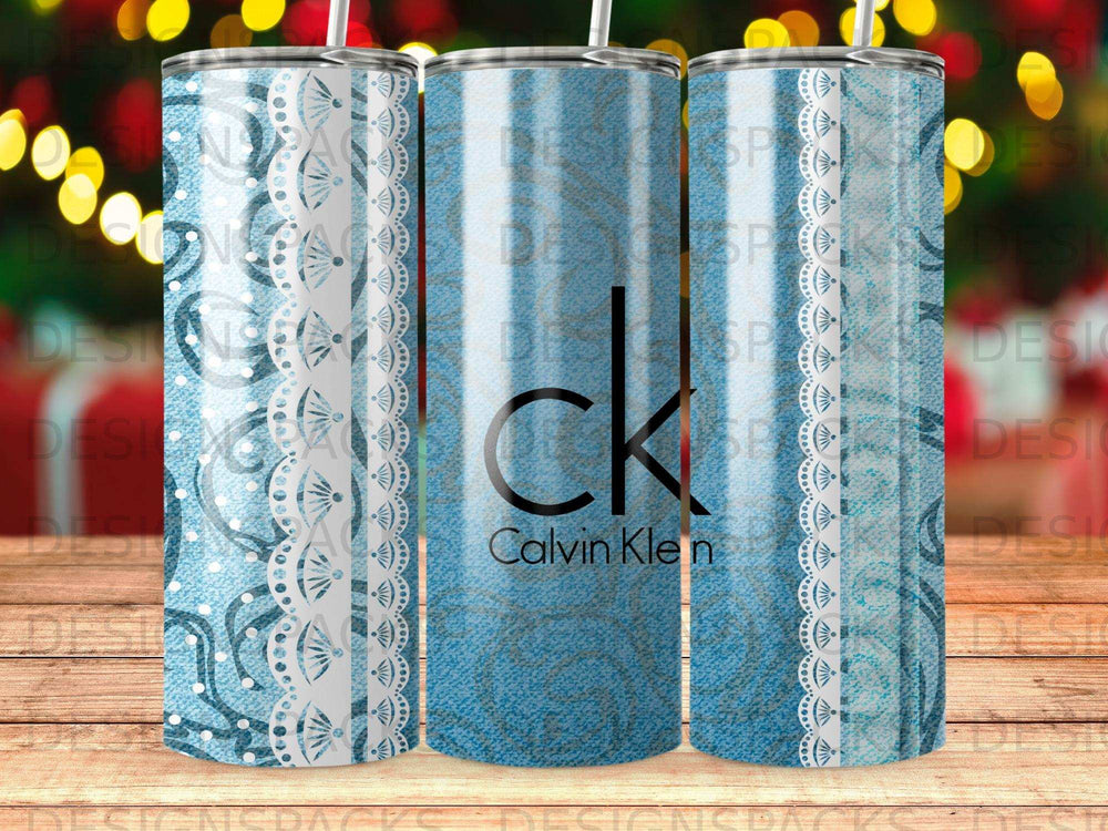 Denim Lace Calvin Klein CK Logo Blue Tumbler product type