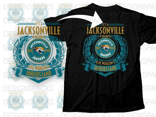 Jacksonville Football Fan T-Shirt, Black Cotton Tee, Team Pride Graphic Apparel, Gift for Sports Lovers