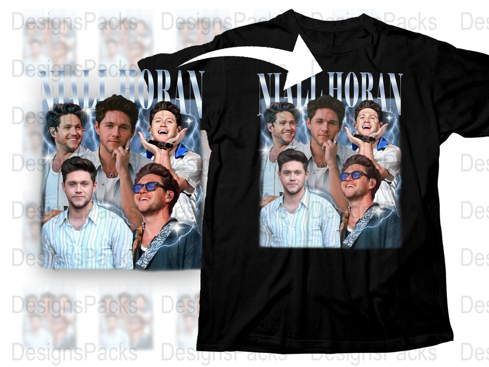 Niall Horan Photo Collage T-Shirt, Pop Music Fan Merch, Unisex Graphic Tee, Gift for Concert Goers
