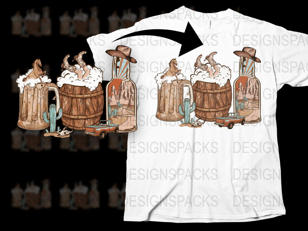 Whimsical Brewery T-Shirt, Fantasy Beer Train Design, Unique Craft Beer Lover Gift, Men's Graphic Tee
