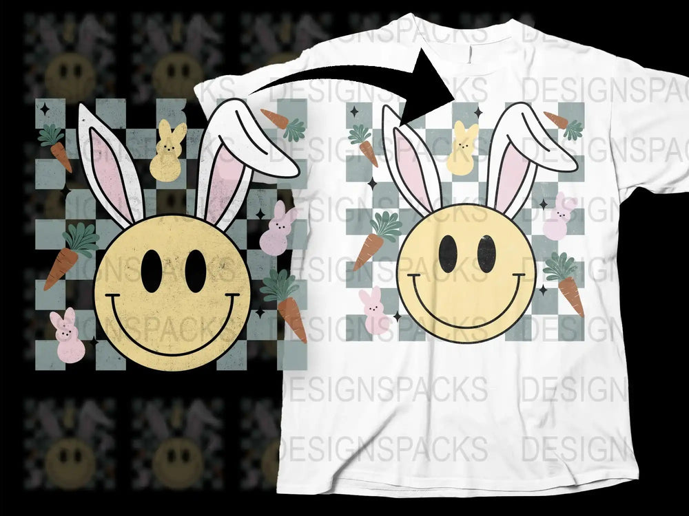 Cute Bunny Face T-Shirt, Funny Rabbit Smile Tee, Unisex Kids and Adults, Easter Gift Idea