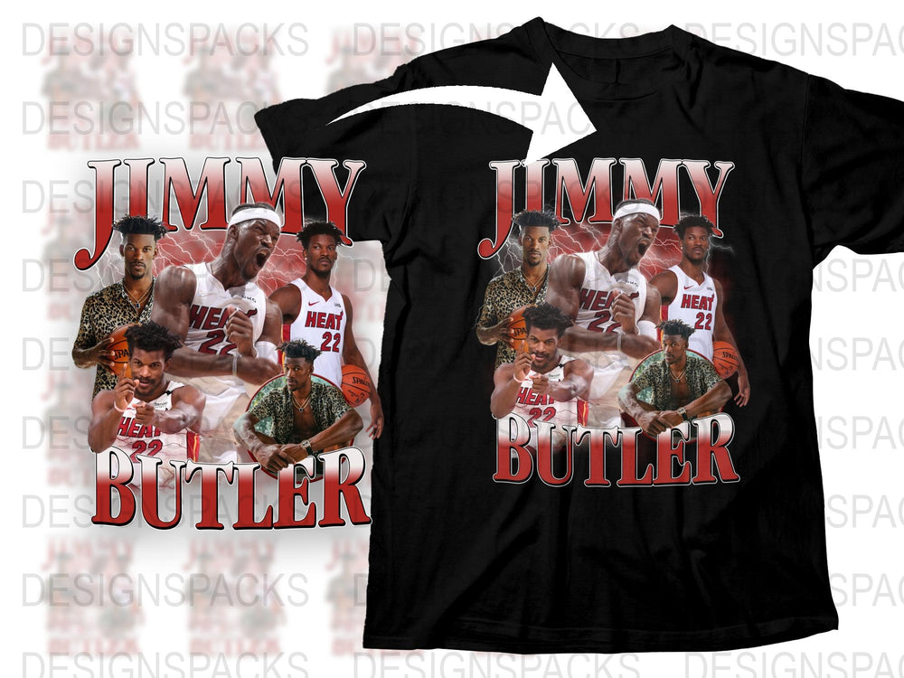 Jimmy Butler Miami Heat Inspired Graphic T-Shirt, NBA Fan Apparel, Sports Casual Wear, Collectible Clothing