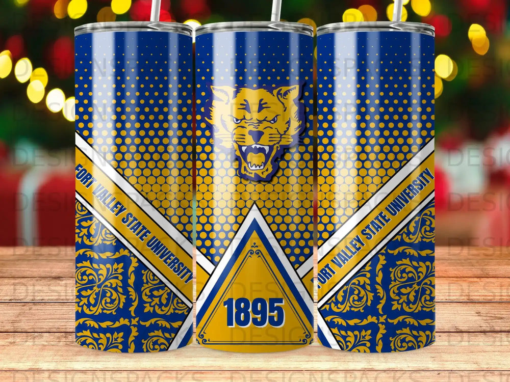 Fort Valley State University Wildcat Mascot Blue Gold 1895 product type