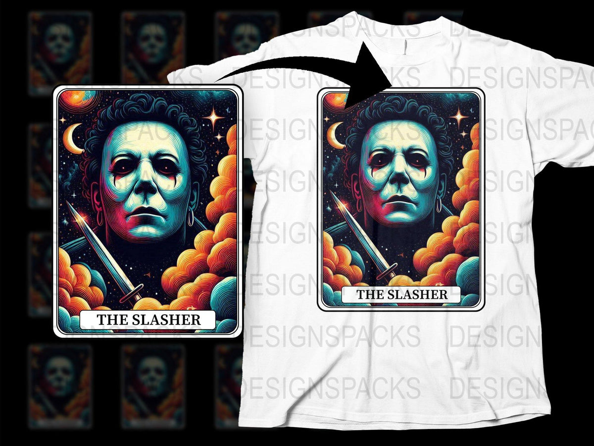 Vintage Horror Movie T-Shirt, The Slasher Graphic Tee, Retro Style Cotton Shirt, Unisex Clothing