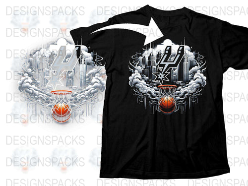 Urban Basketball Graphic T-Shirt, Men's Sports Tee, Street Style Basketball Design, Trendy Athletic Shirt