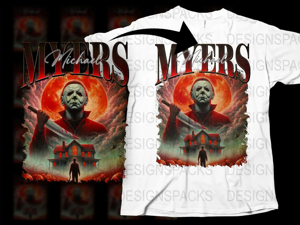 Michael Myers Horror Movie T-Shirt, Halloween Graphic Tee, Scary Film Fan Apparel, Unisex Clothing