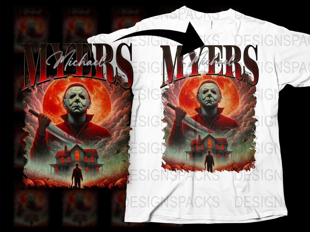 Michael Myers Horror Movie T-Shirt, Halloween Graphic Tee, Scary Film Fan Apparel, Unisex Clothing