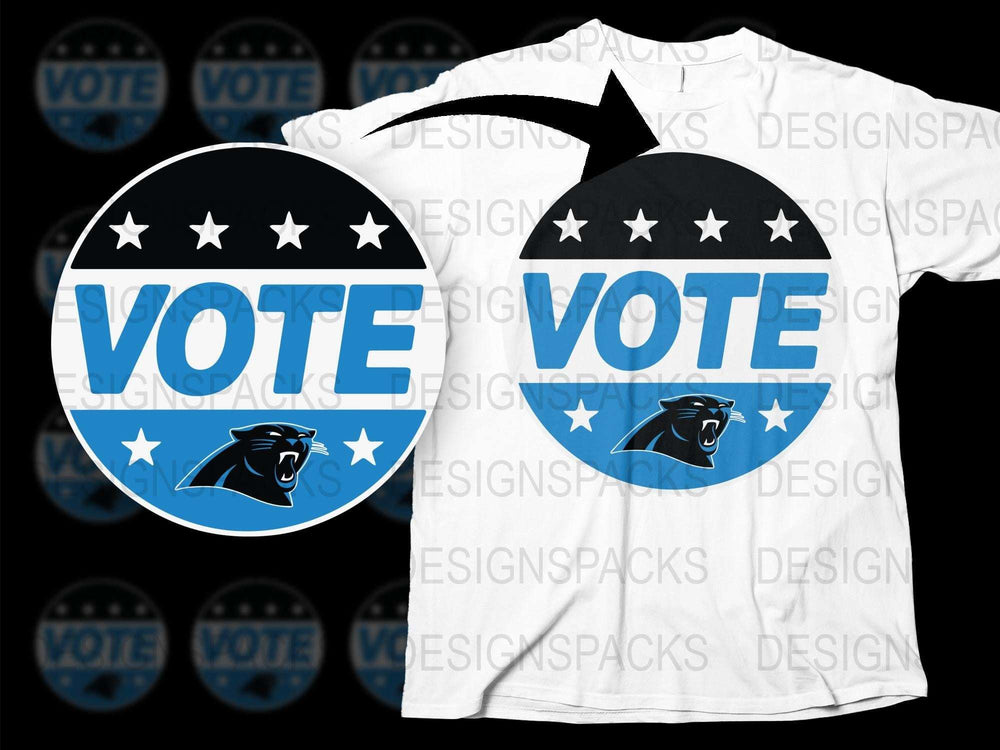 Vote T-Shirt with Panther Logo, Patriotic Election Apparel, Unisex Voter Tee, Political Activism Shirt, Bold Graphic Design