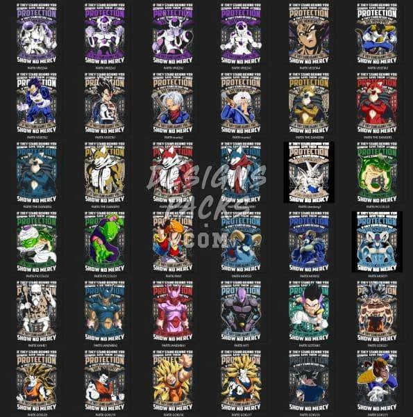 77 Dragon Ball Designs Bundle PNG PSD