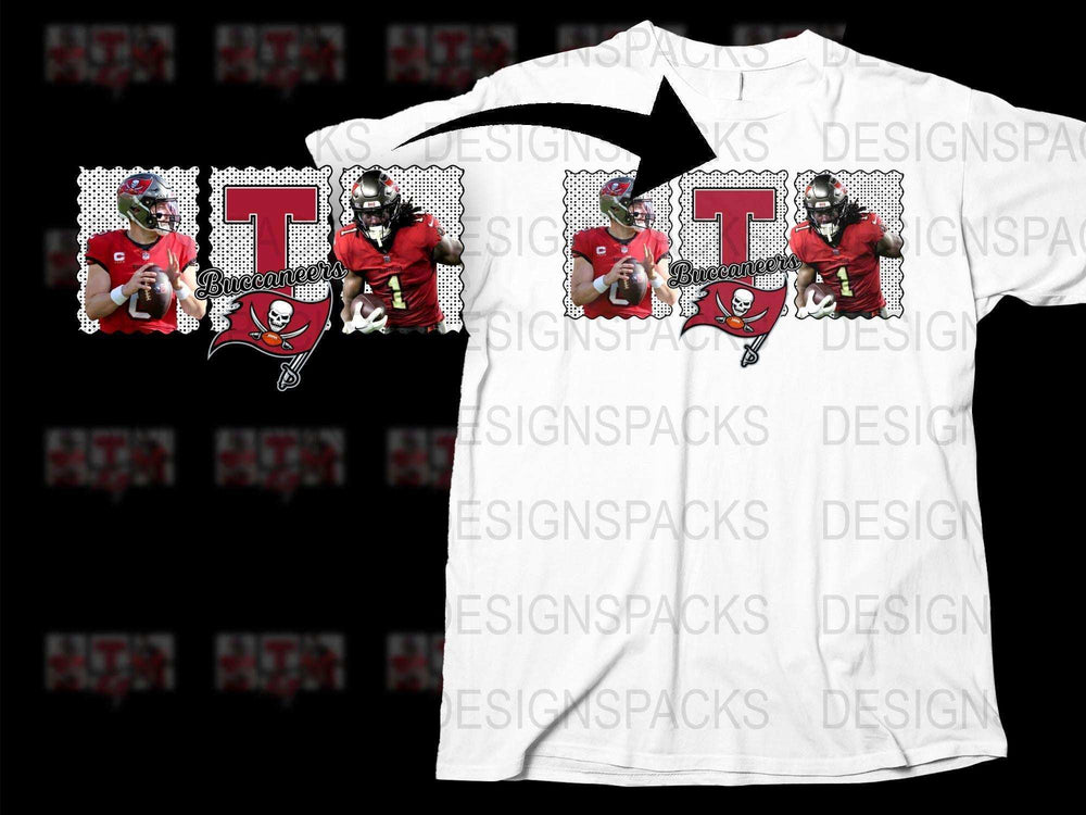 Tampa Buccaneers Inspired T-Shirt, Football Team Graphic Tee, Fan Apparel, Sports Casual Wear