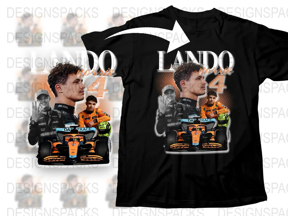 Lando Norris F1 Racing Graphic T-Shirt, McLaren Team Motorsport Fan Gear, Formula One Apparel, Casual Sports Tee