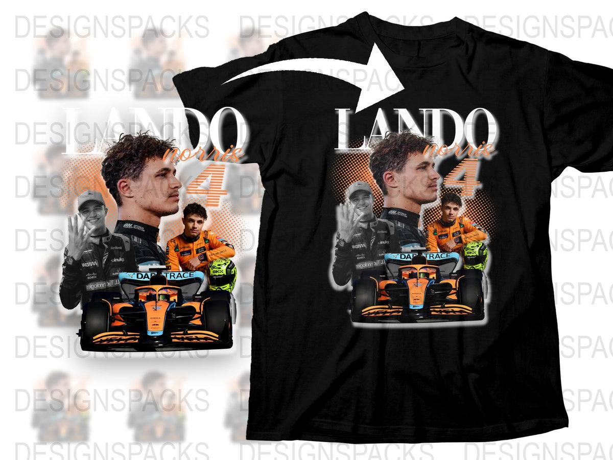 Lando Norris F1 Racing Graphic T-Shirt, McLaren Team Motorsport Fan Gear, Formula One Apparel, Casual Sports Tee