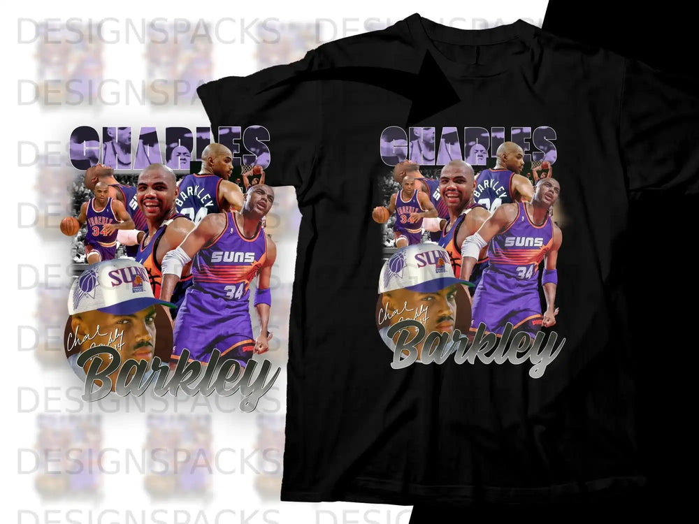 Charles Barkley Suns basketball jersey with name and number 34.