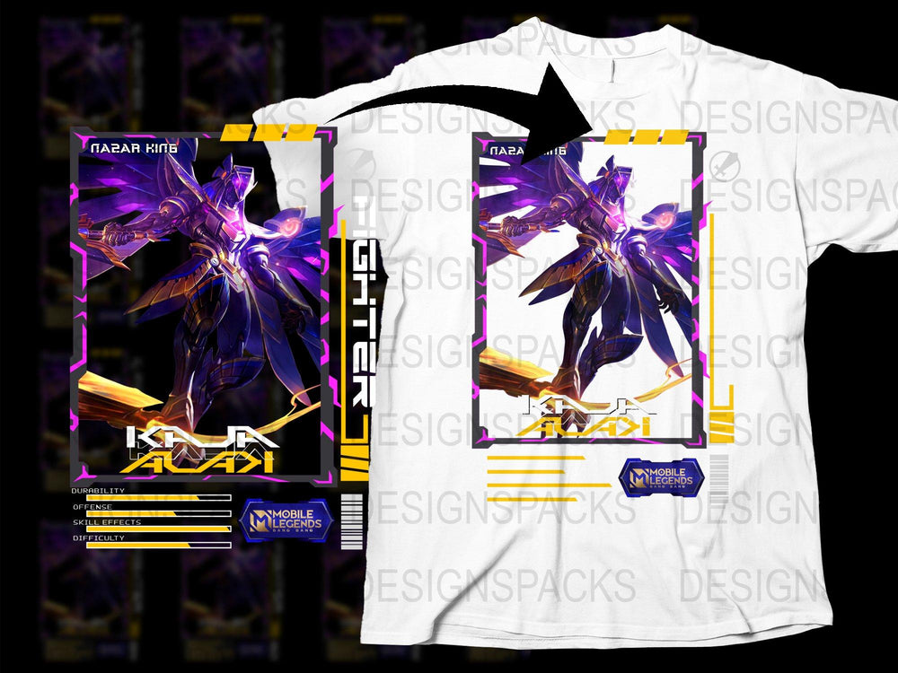 Mobile Legends T-Shirt, Gaming Graphic Tee, Lancelot Themed Design, Casual Apparel, Unisex Gift Idea