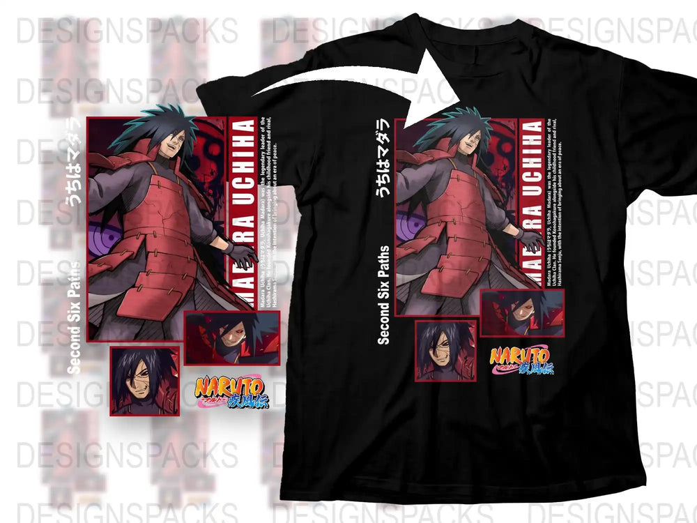 Naruto Anime T-Shirt, Kakashi Hatake Raikiri Design, Unisex Black Tee, Japanese Manga Fan Apparel, Graphic Shirt