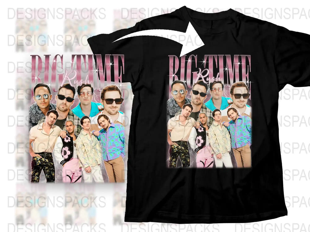 Trendy Men's Fashion T-Shirt, Stylish Summer Casual Outfit, Group Photoprint, Unique Party Tee