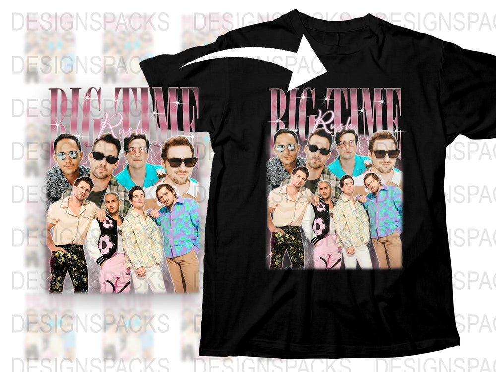 Trendy Men's Fashion T-Shirt, Stylish Summer Casual Outfit, Group Photoprint, Unique Party Tee