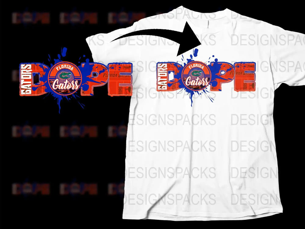 Florida Gators T-Shirt, Vintage College Sports Tee, Blue Orange Graphic, Unisex Fashion