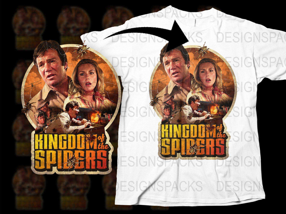 Vintage Kingdom of the Spiders T-Shirt, Classic Horror Movie Tee, Retro Film Apparel, Unisex Shirt Gift