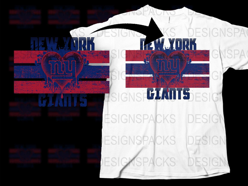 New York Giants T-Shirt Vintage Logo Design, Distressed American Flag Print, Sports Fan Apparel, Unisex Football Tee