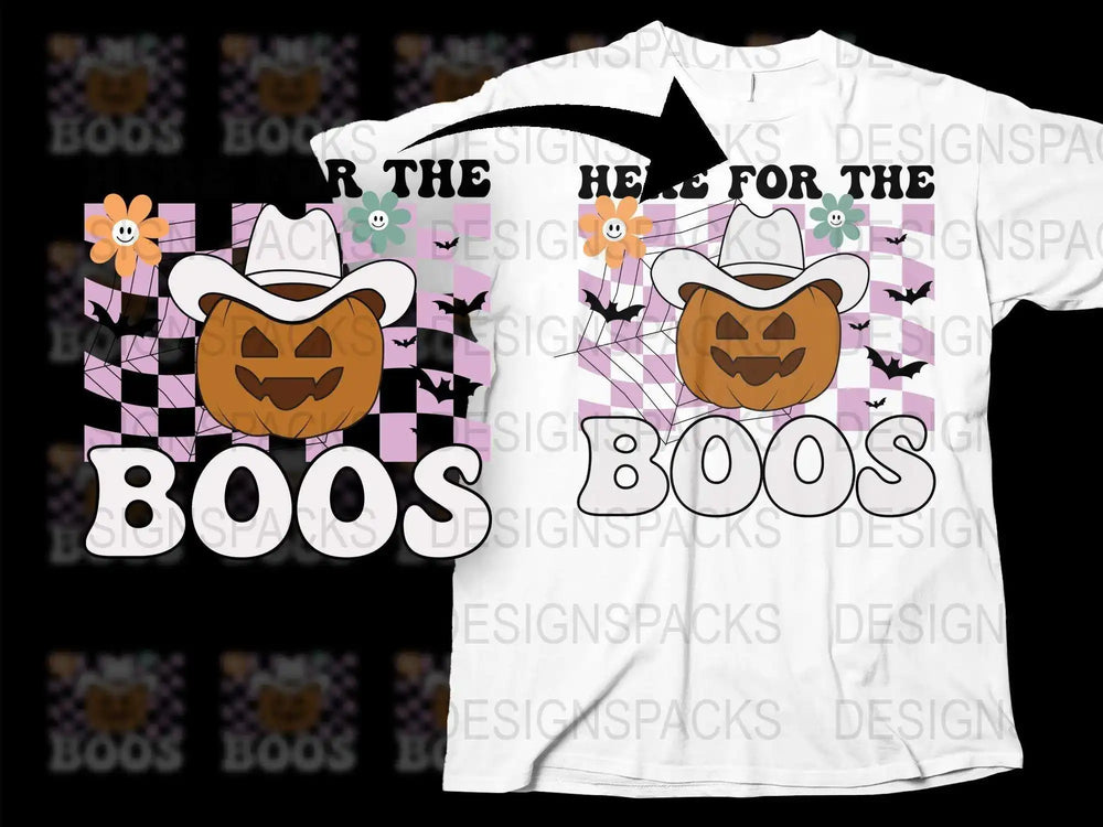 Halloween Pumpkin T-Shirt, Boo Graphic Tee, Spooky Checkerboard Design, Funny Holiday Apparel for Men and Women