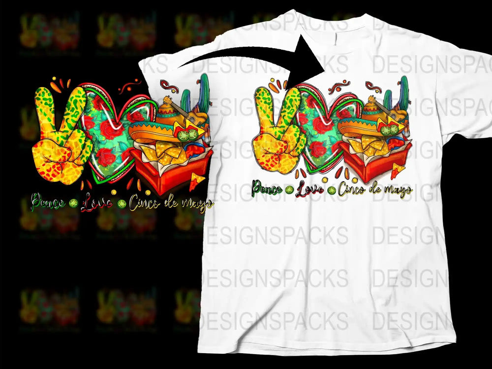 Colorful Cinco de Mayo T-Shirt, Fiesta Mexican Party Celebratory Apparel with Bold Cactus Graphics